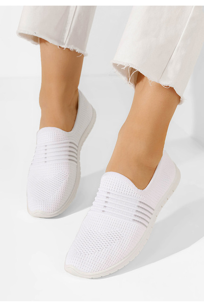 B T Shoes Bílé dámské polobotky Vanna