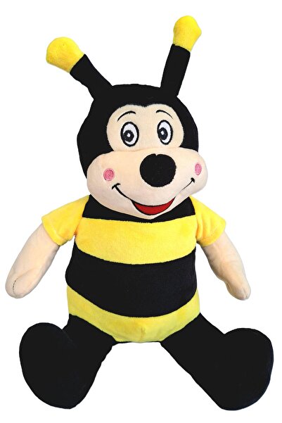 SELAY TOYS Peluş Arı Oyuncak 35cm Uyku Arkadaşı Oturan Sevimli Sarı Siyah Pel...