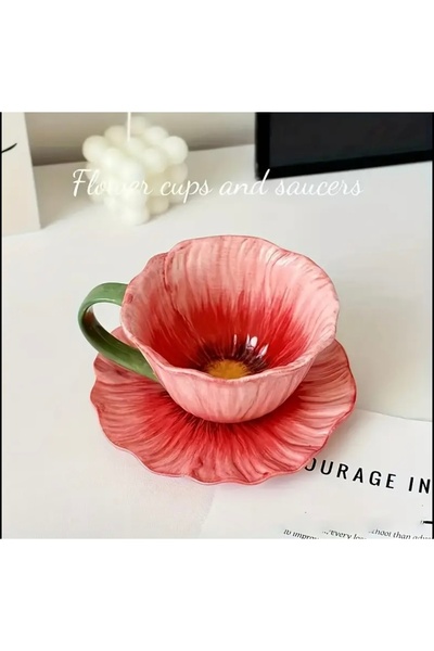 aysequlce Çiçek desen bardak çay kahve bardağı
