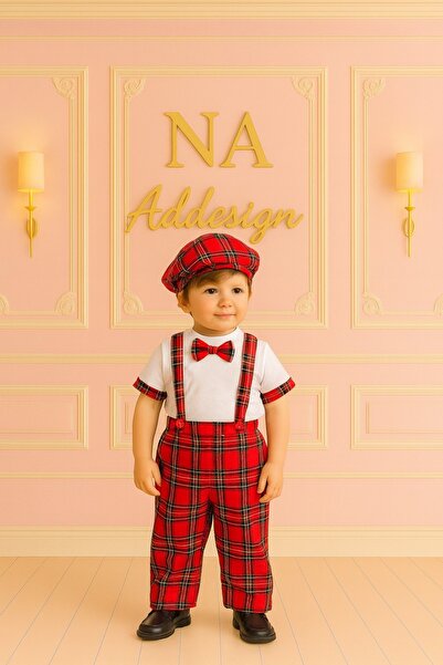 NA ADDESIGN Boy's Stylish Suit, – Includes Double Crepe Blouse, Bow Tie, and Hat in 8 Color Options