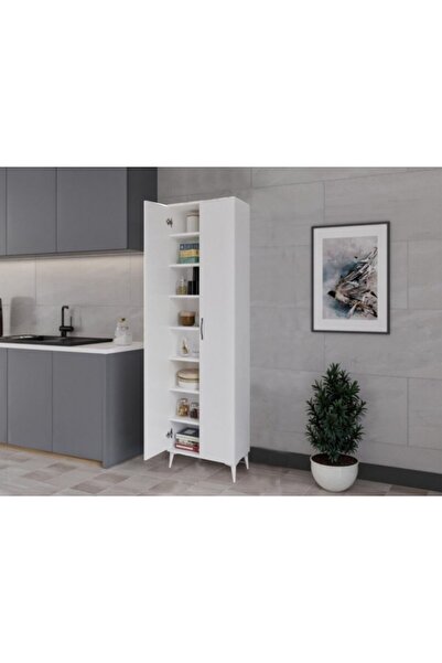 Gökberk Modüler Mobilya Sistemleri Gökberk GB-3002 8 Raflı 2 Kapaklı Çok Amaçlı Dolap %100 MDF