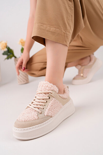 AYS SHOES Hafif Taban Peluş Günlük Kışlık Sneaker Spor Ayakkabı