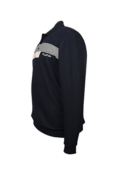 tambattal Printed Large Size Polo Neck Thessaloniki Sweatshirt (Wide Comfortable Fit)