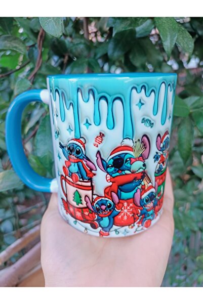 Mugs and love Stitch noel yılbaşı hediyelik porselen kupa