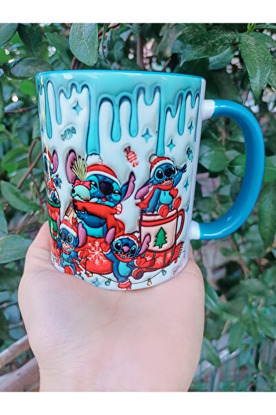 Mugs and love Stitch noel yılbaşı hediyelik porselen kupa