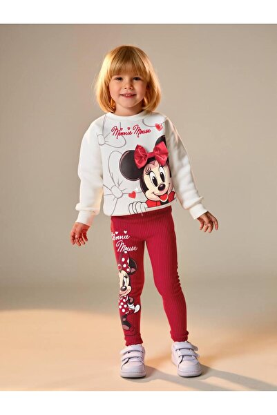 KidsSel New Season Girls' Printed Model Cotton Fabric Bottom Top Leggings Set