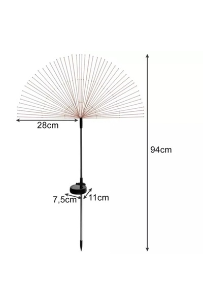 KESNUP Set of 2 solar garden lamps, dandelion pattern