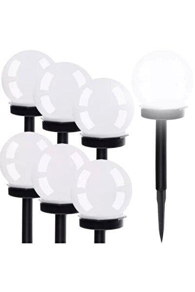 KESNUP Σετ 6 ηλιακών φωτιστικών εξωτερικού χώρου, 35 cm, λευκό
