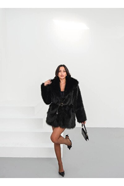 sinemkivanc co ZR Model Kemerli Kürk Mont