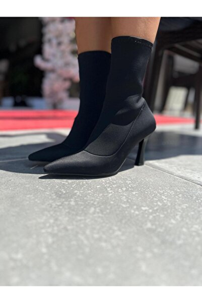 Seyla Tezcan Dalgıç Kumaş Çorap Bootie