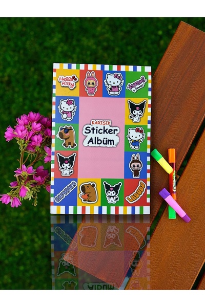 EBY STORE Labubu,Hello Kitty,Kuromi,CapyBara Sticker Albümü, CapyBara Sulu Sticker Seti ve MojMoj Sukuşi Pati