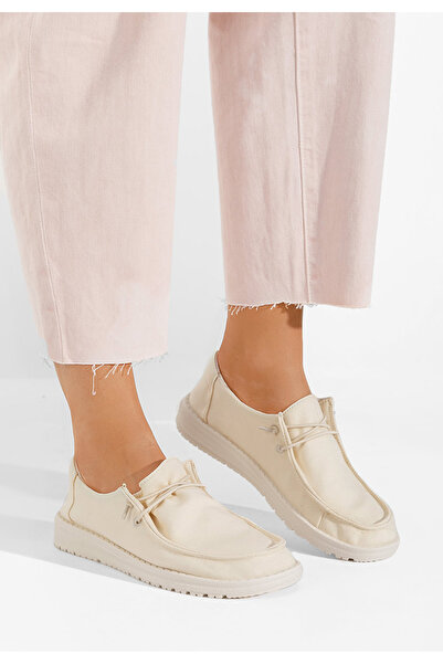 B T Shoes Béžové dámské polobotky Velonia