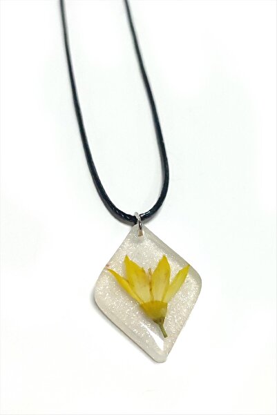 FREEDOM STOREE Mtxdpn Tasbih Flower Baklava Sliced (165848) Epoxy Pendant-Yellow