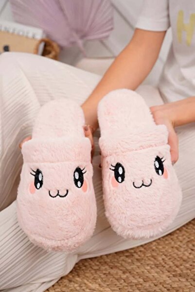 Behtah Kundura Papuci de casă pentru femei, cu talpă moale, cu figurină de ie...