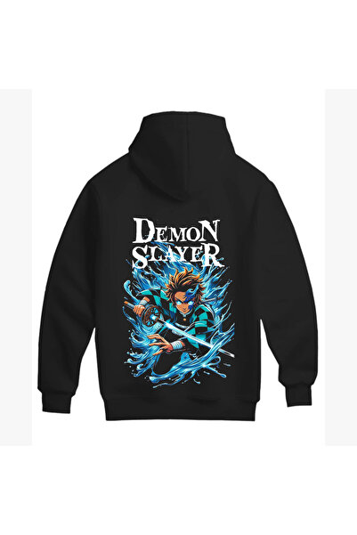 SVART WEAR سترة قطنية عالية الجودة بقلنسوة (هودي) بتصميم ديمون سلاير للجنسين