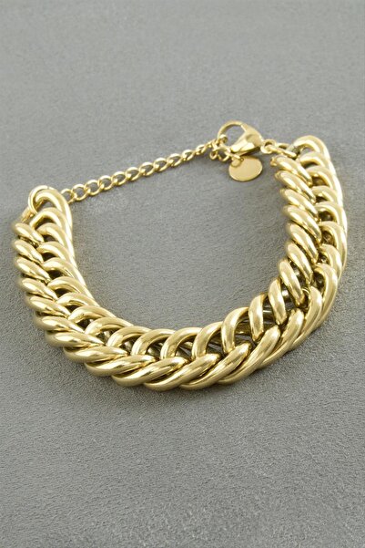 A BİJUTERİ Thick Chain Luxury Steel Bracelet