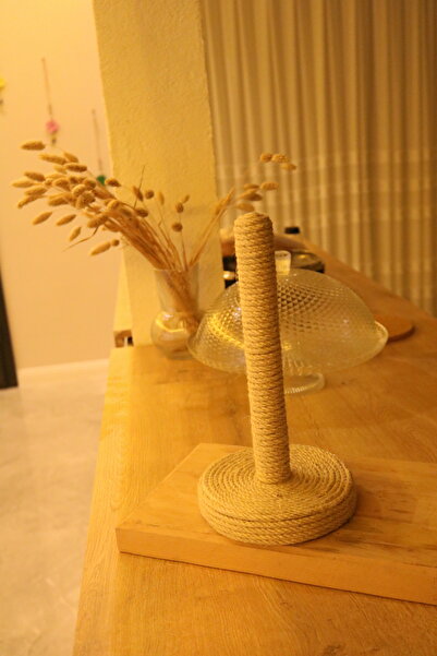 DemCey Home Paper Towel Holder, Bohemian Roll Paper Towel Holder with Jute Rope