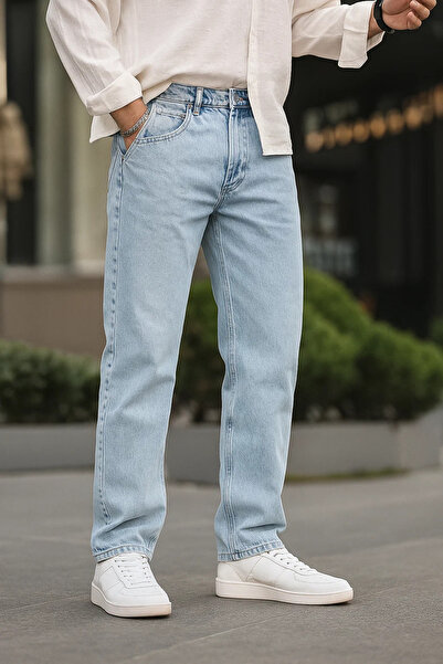 DAMGA JEANS Ανδρικό τζιν με φαρδύ πόδι Ice Blue Baggy τζιν παντελόνι