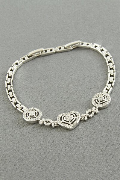 feryal Xuping Heart Zircon Stone Luxury Steel Bracelet