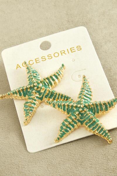 Ronanna Starfish Enamel Zr Model Earrings