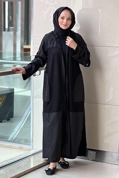 Nurcan Çetin Hooded Mesh Inside-Out Tunic Hat Set