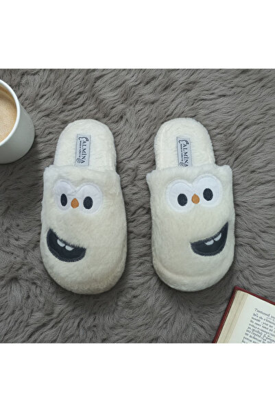 Moda fiesta Papuci de casă de pluș pentru femei – pufosi, talpă anti-alunecar...