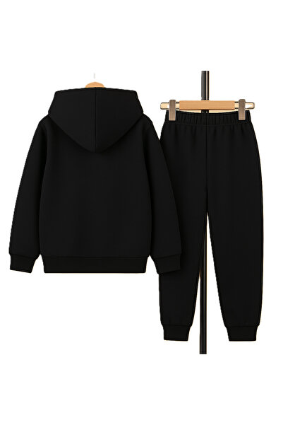 CLASSY.MODA Tracksuit Set - 2-Piece Top and Bottom - 3 Thread Fleece - Hooded Kangaroo Pocket Zipper - Nasa Print