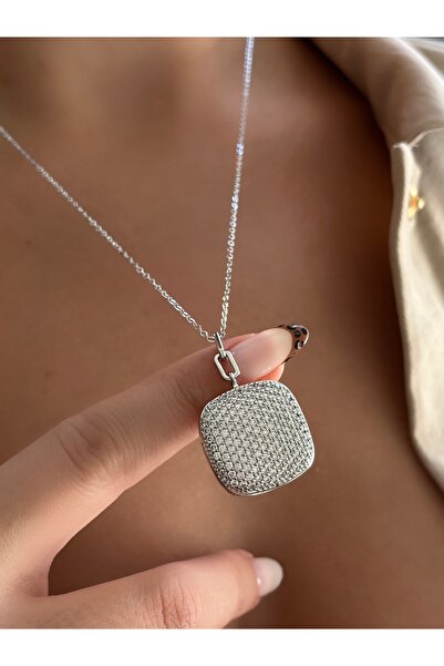Twinssis Accessories Zircon Stone Square Openable Necklace