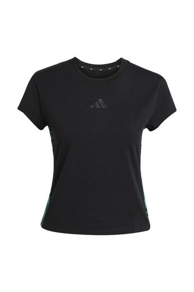adidas Women's Black T-Shirt W Aop Tee Jm1850
