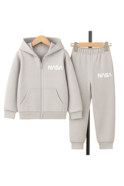 CLASSY.MODA طقم بدلة رياضية - قطعتان علوية وسفلية - 3 خيوط مزخرفة - بغطاء للر...