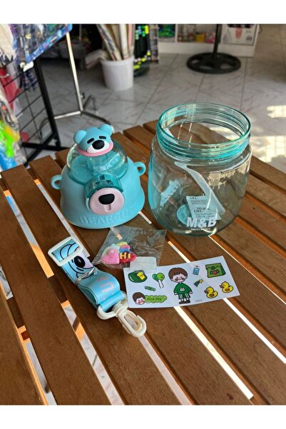 teknotrust Renkli askılı çocuk suluk, 1 lt, sticker hediye, okul için boyun a...