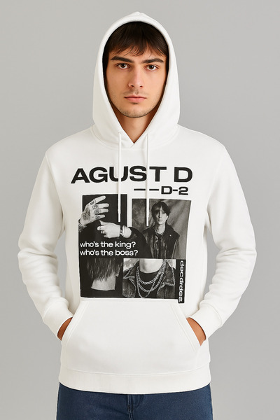 CLASSY.MODA Φούτερ με κουκούλα AGUST D - Τσέπη καγκουρό - Άνετο unisex hoodie...