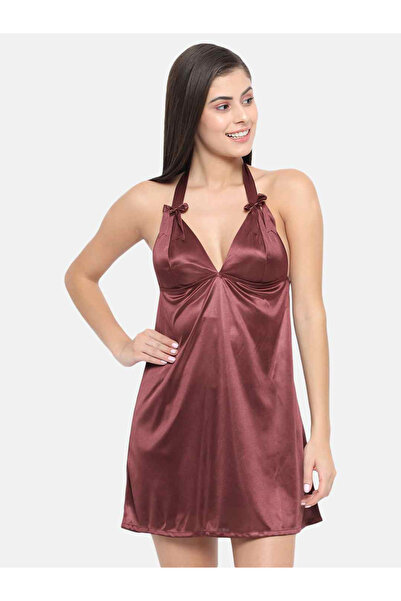 KLAMOTTEN By Styli بيبي دول سادة برقبة على شكل هالتر مع تفاصيل فيونكة