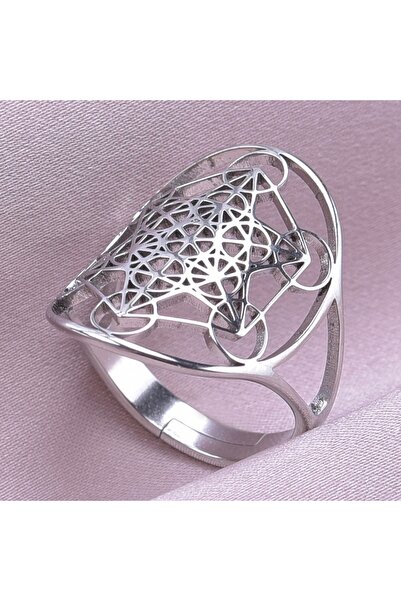 Choice S Exquisite Hollow Six Point Star Adjustable Rings For Women Men Stain...