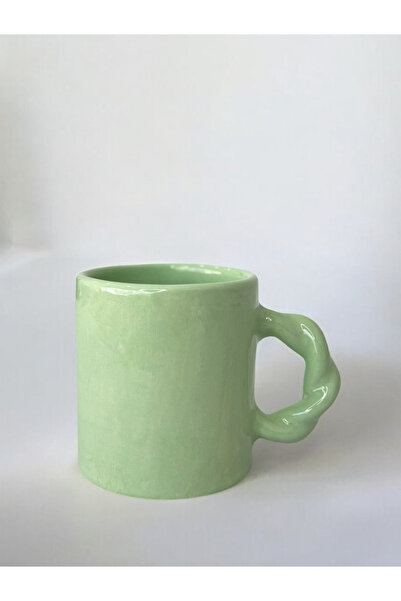 LEADA PROJECT Greene Yeşil Kuplu El Yapımı Seramik Kupa