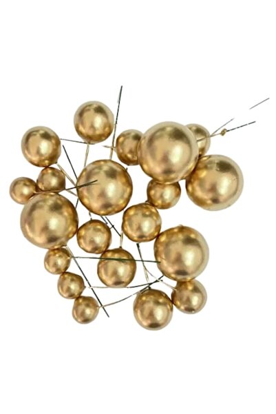 OEM VERSAGO set of 20 decorative spheres, 4 sizes for cakes and pastries — Gold