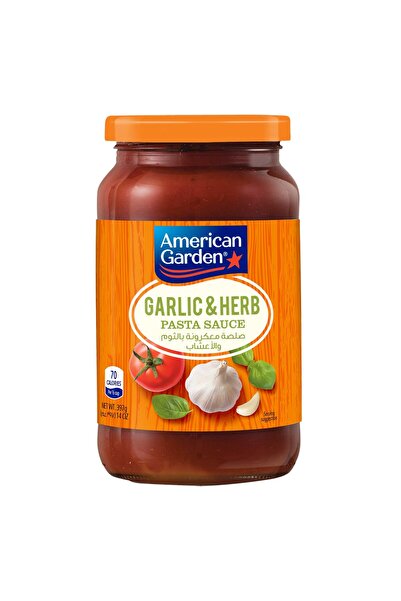american garden Garlic & Herb Pasta Sauce Flavorful Blend of Tomato Garlic Basil and Spices