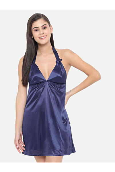 KLAMOTTEN By Styli بيبي دول سادة برقبة على شكل هالتر مع تفاصيل فيونكة