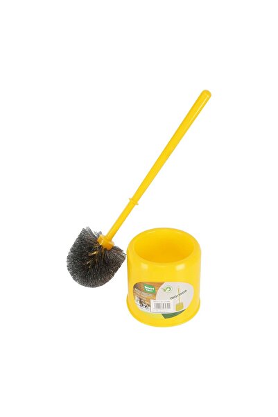 SMART KLEAN Toilet Brush with Holder 9112 Yellow – Durable 38cm x 12cm Bathroom Cleaner