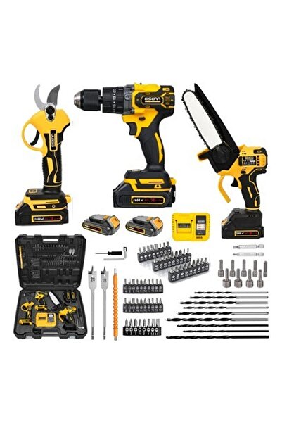 Eisenn Fırçasız Motor 3 Lü Bahçe Set Takım 13 mm Yağ Pompalı Dal Kesme + Buda...