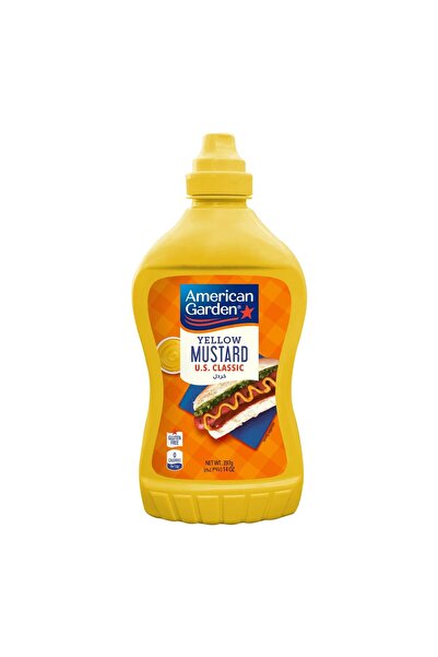 american garden U.S. Mustard Original 397 g Yellow Mustard for Burgers Sandwiches and Hot Dogs