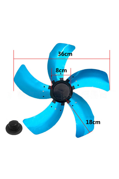 Choice blue 16inch Fan Blade Household Aluminum Five-blade Fan With Nut Cover Base Home Ventilation Compone