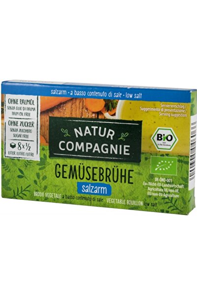 Natur Compagnie Supa bio de legume cu putina sare, 8 cuburi