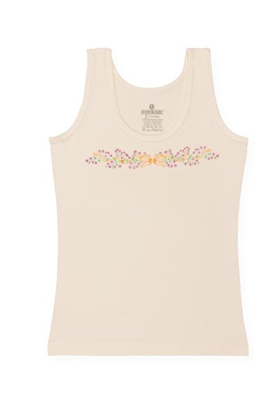 BAYKAR Girl's Cotton Thick Strap Colorful Printed Classic Undershirt 3-Pack 4868 Colorful