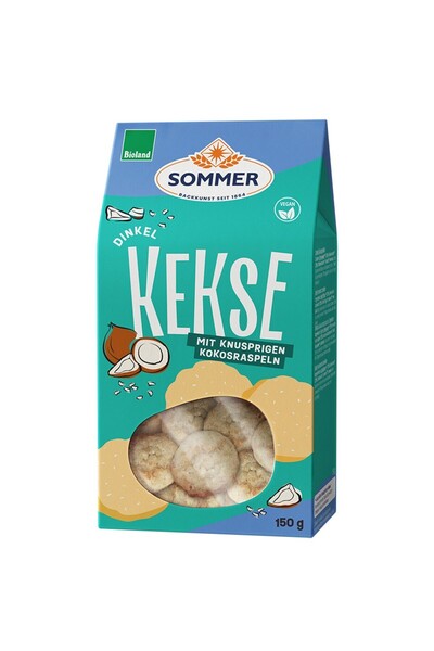 SOMMER Mini fursecuri bio din grau spelta cu cocos, 150g