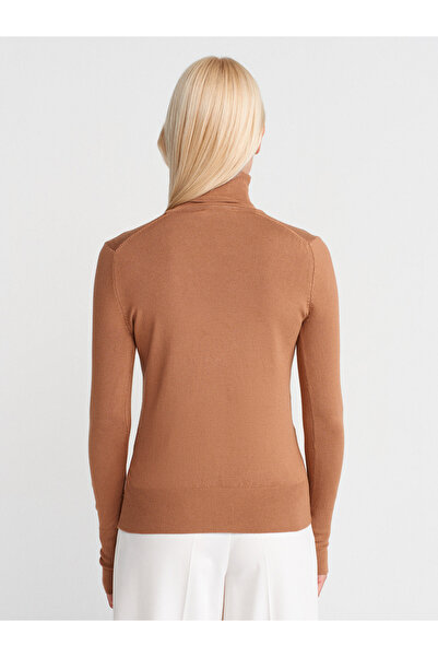 Dilvin 1268 Turtleneck Sweater-Camel