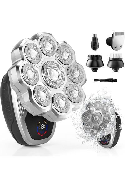 Choice ماكينة حلاقة الرأس الفضية للرجال الصلع، ماكينة حلاقة كهربائية للرجال 5...