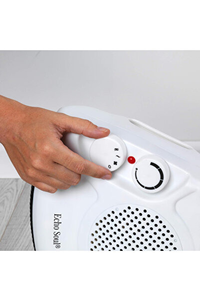 Echo Soul Aeroterma electrica Echo Soul®️, portabil, cu 2 trepte de caldura, ventilator, 1000 W, 2000 W, 2 kW