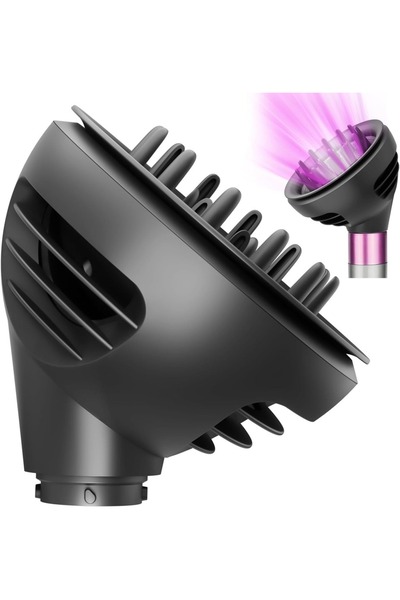 Choice ملحق موزع تجعيدات مموجة باللون الرمادي الفاتح لجهاز Dyson Airwrap مع و...