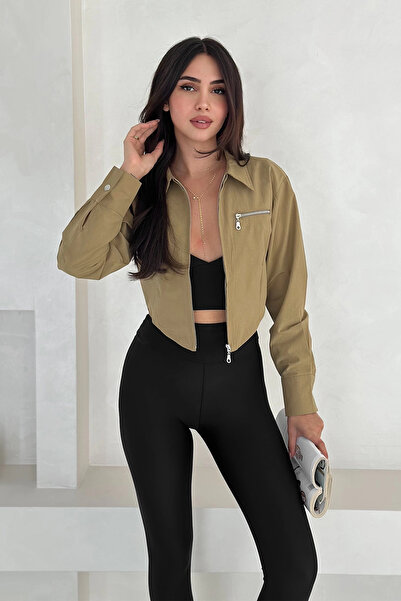 AsprinFashion Куртка із застібкою-блискавкою, зелена